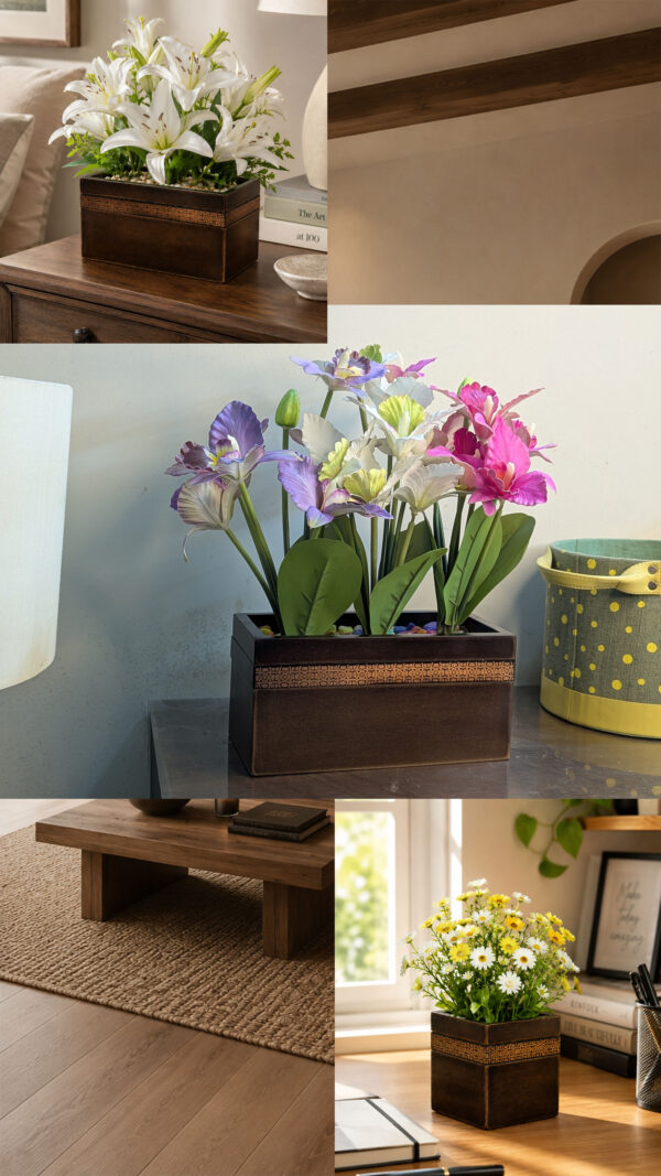Unicraft CopperBloom Wooden Planter