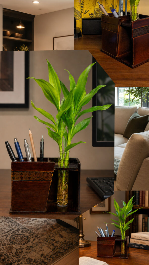 Unicraft CopperLeaf Pen Planter Holder